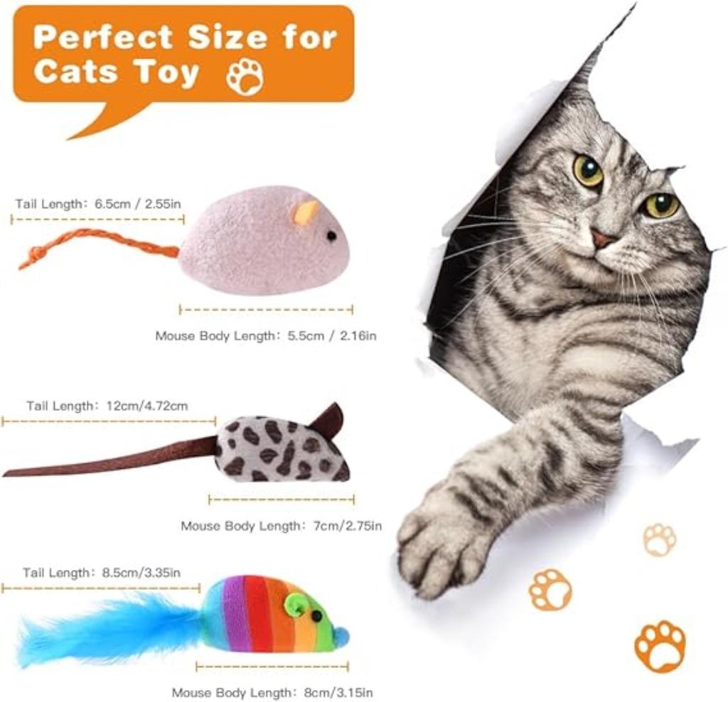 Ensemble de 9 jouets en peluche pour chats avec herbe à chat, Animaux & Accessoires, Jouets pour chats, Neuf, -, -, ADIWO