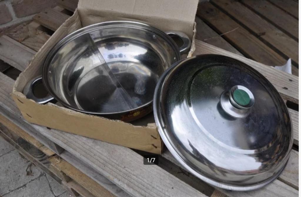 Casseroles compartiment 28cm pour réchaud à gaz, Enlèvement ou Envoi, Comme neuf, Aluminium