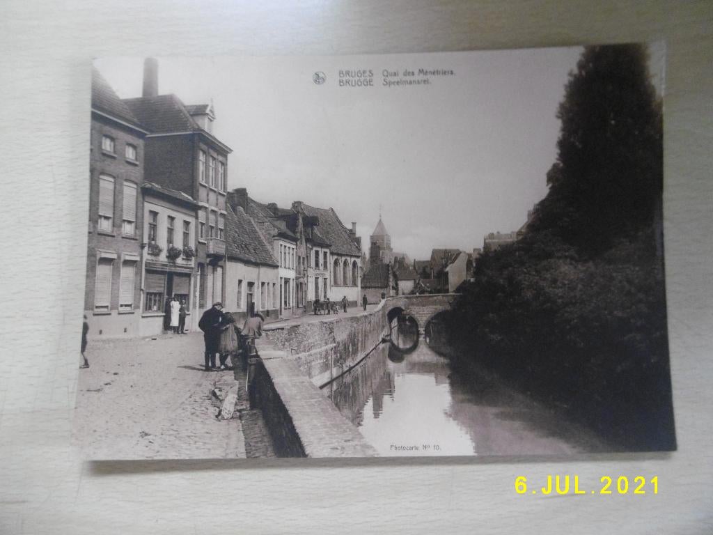 heel oude prentkaarten, fotos groene rei speelmansrei brugge, Ophalen of Verzenden, 1940 tot 1960, Ongelopen, West-Vlaanderen