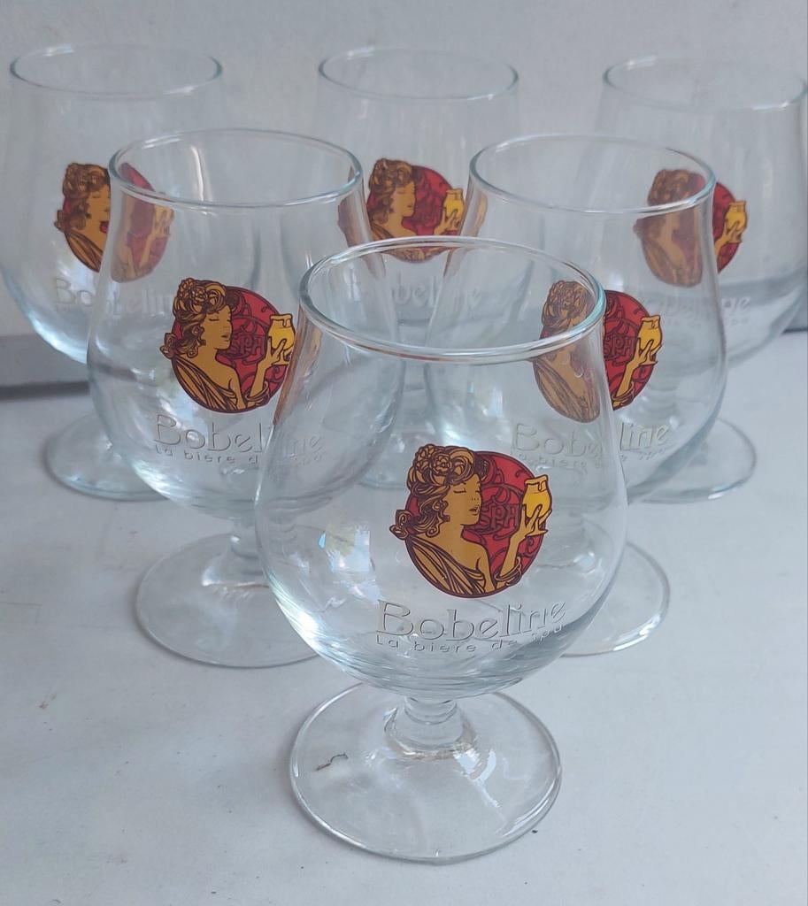 6 verres bobeline la bière de spa, Collections, Enlèvement ou Envoi, Comme neuf