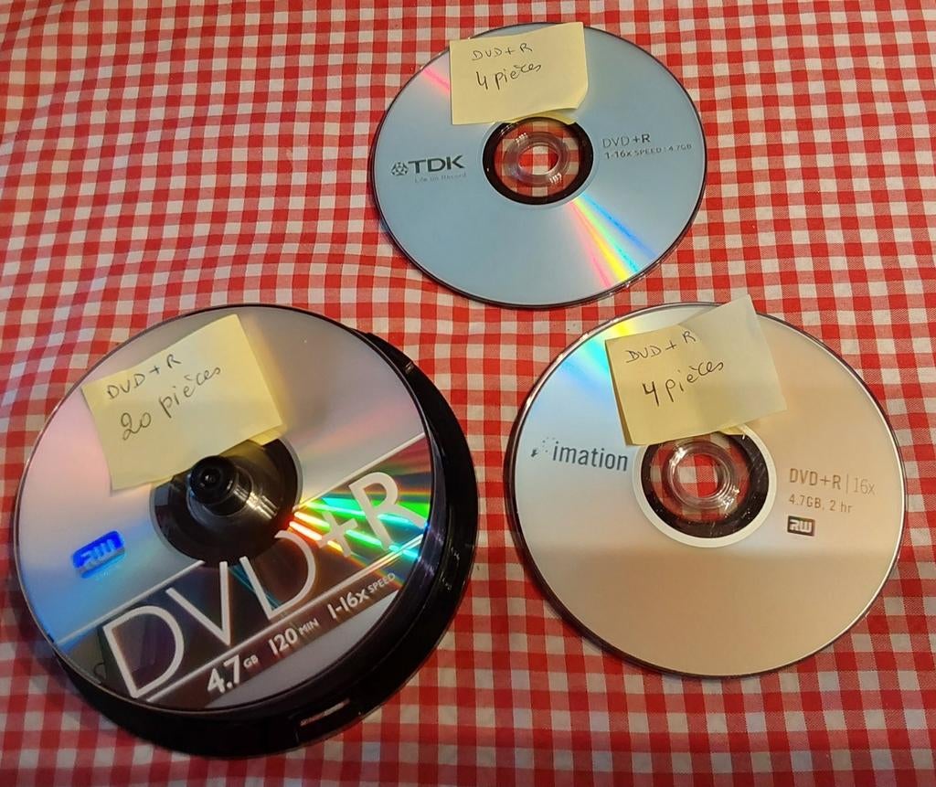 Kavel van 54 DVD-R en DVD+R zie details, Computers en Software, Ophalen of Verzenden, Nieuw, Dvd