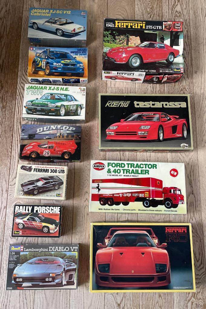 Ferrari 275 GTB,F40,512S,LAMBORGHINI, JAGUAR, SUBARU WRC, Gebruikt, Auto, Groter dan 1:32, Ophalen of Verzenden