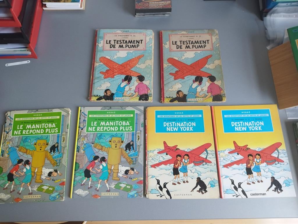 Jo, Zette et Jocko divers titres Hergé, Livres, Série complète ou Série, Enlèvement ou Envoi, Utilisé