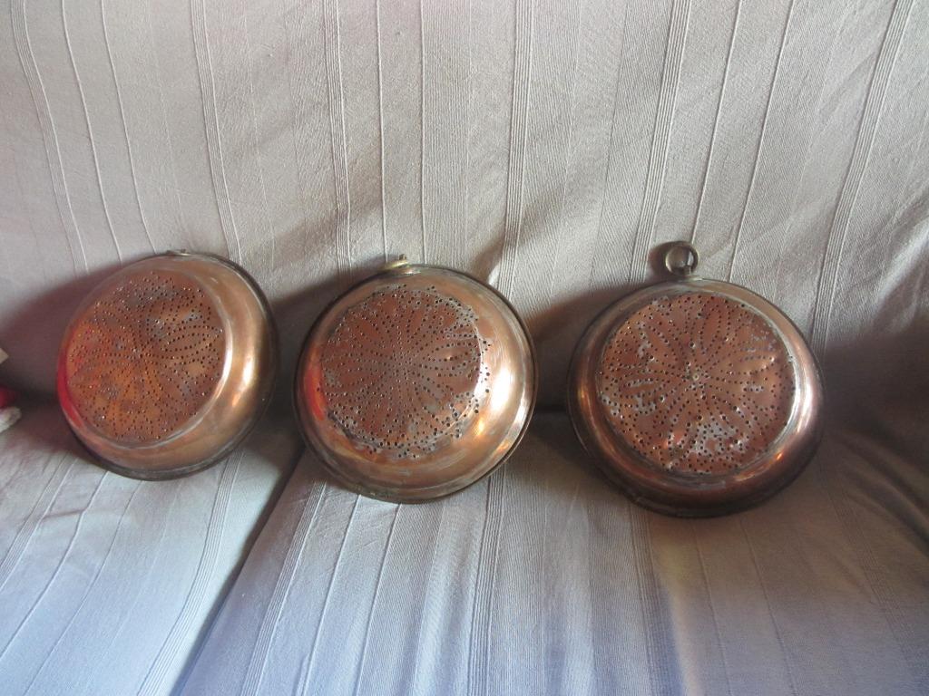 3 Koperen ziften oude, Antiek en Kunst, Antiek | Verlichting, Ophalen