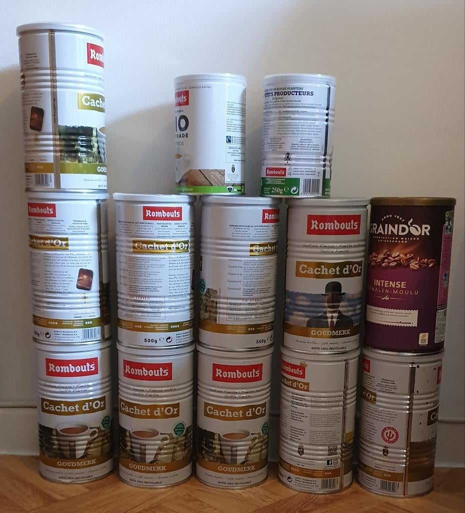 Blikken koffie dozen, Ophalen of Verzenden, Gebruikt
