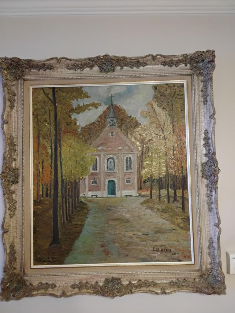 Mooie schilderij met oude kader., Ophalen