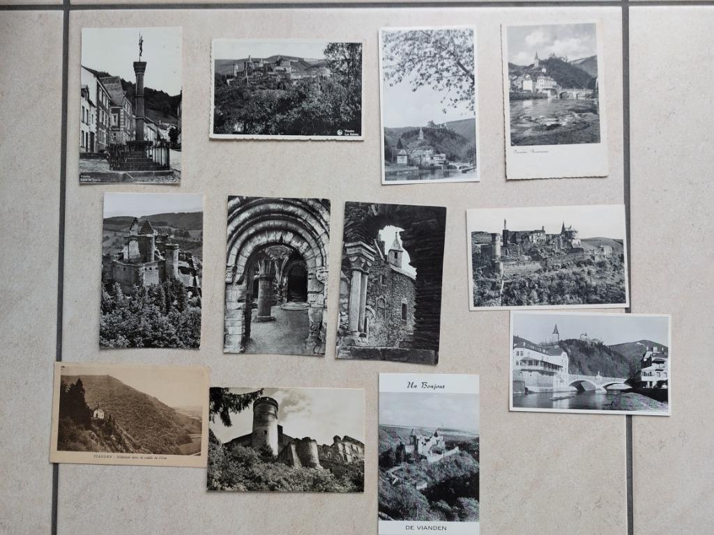 lot van 12 oude postkaarten Vianden (Luxemburg), Envoi