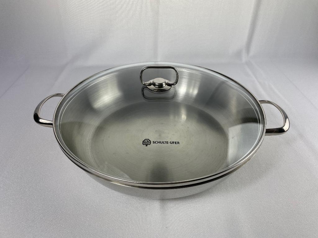 Schulte-Ufer * stoofpan * roestvrij staal zilver * 32 cm, Huis en Inrichting, Keuken | Potten en Pannen, Inox, Gebruikt, Ophalen of Verzenden