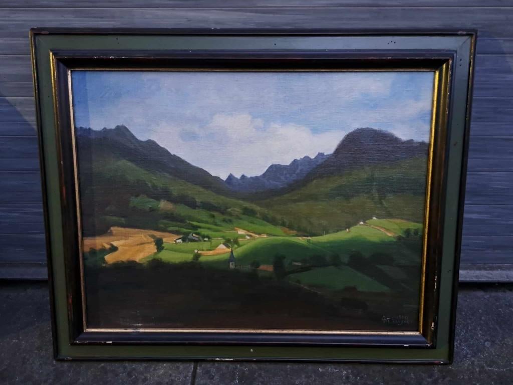 huile sur panneau paysage ardenais signe antoon luyckx, Ophalen of Verzenden