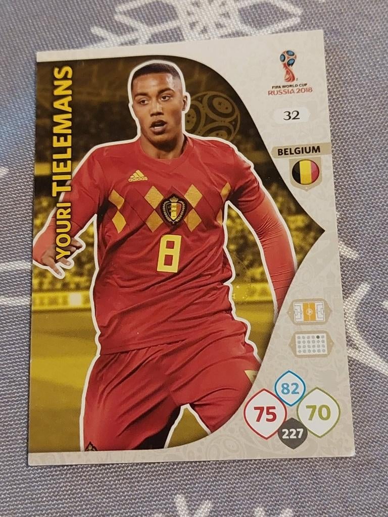 Voetbalkaart:Panini / Youri Tielemans/ WK 2018, Envoi, Comme neuf, Cartes de joueur
