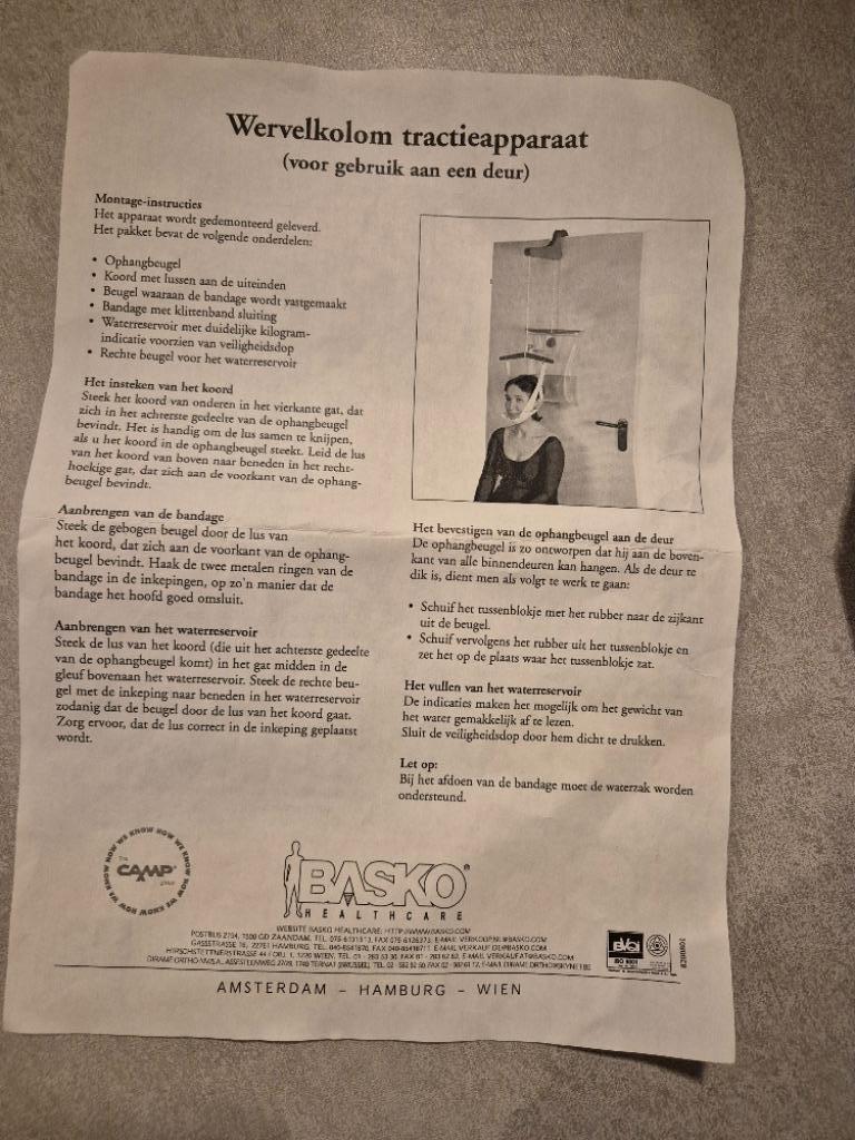 Cervicaal Wervelkolom tractieapparaat LUS VAN GLISSON, Ophalen, Kunststof, Overige typen, Zo goed als nieuw