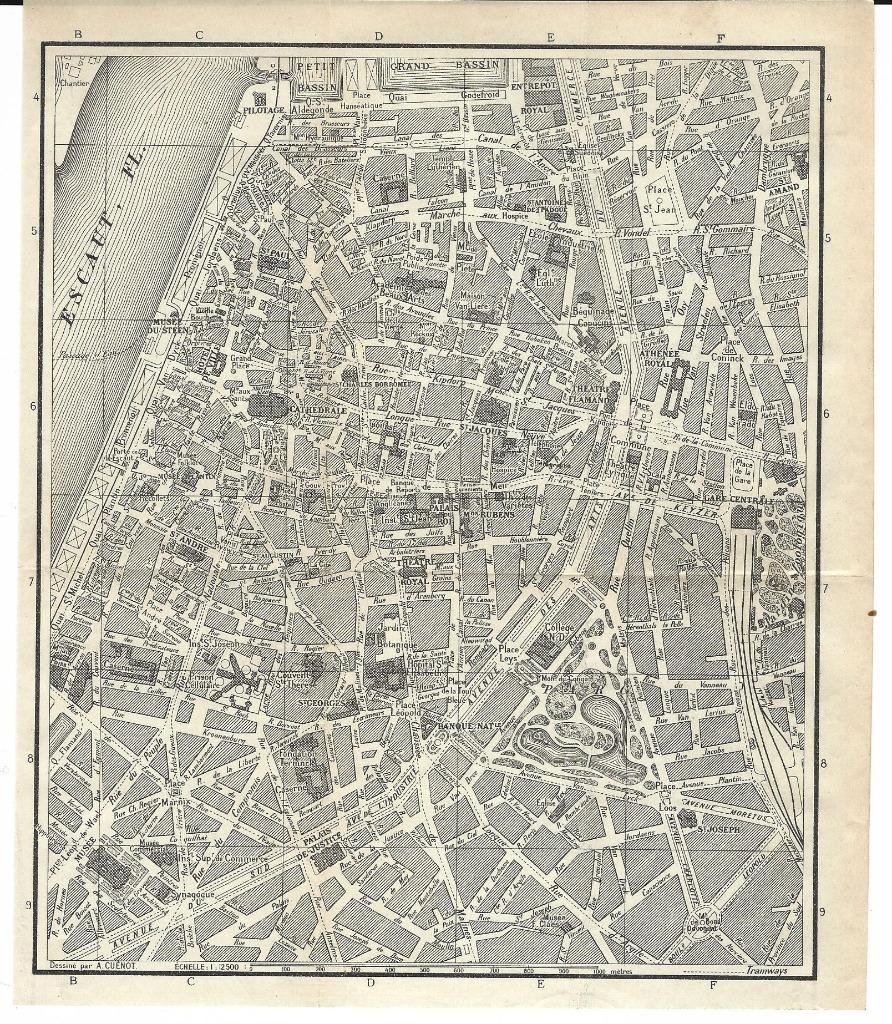 1910 - Antwerpen centrum - stadsplan, Boeken, Ophalen of Verzenden