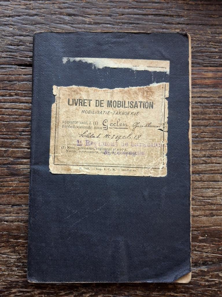 Livret de mobilisation 1er régiment Carabiniers ww2, Collections, Enlèvement ou Envoi