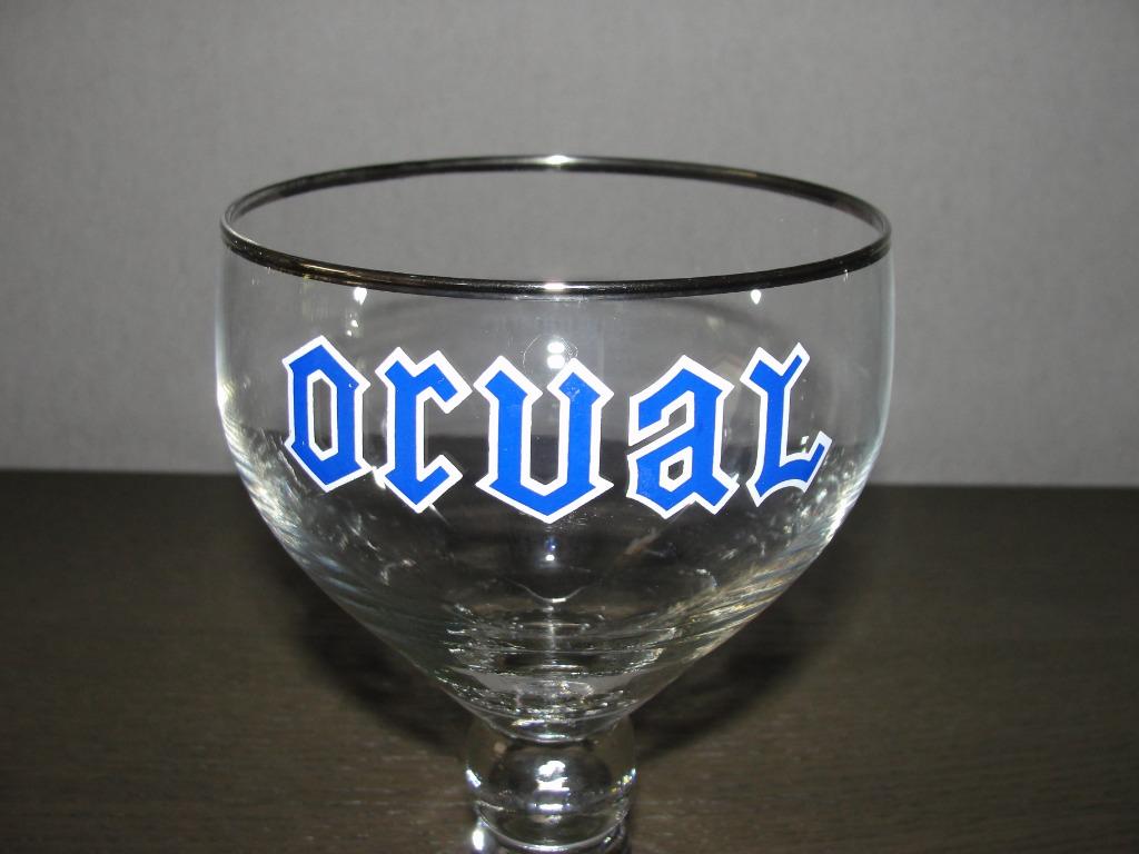 Oud bierglas "Orval" mooi volledig intact., Verzamelen, Ophalen of Verzenden, Nieuw, Glas of Glazen, Overige merken