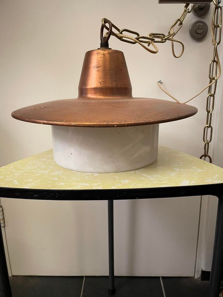 Art Deco Hanglamp Amsterdamse School Stijl., Huis en Inrichting, Lampen | Hanglampen, Zo goed als nieuw, Ophalen of Verzenden