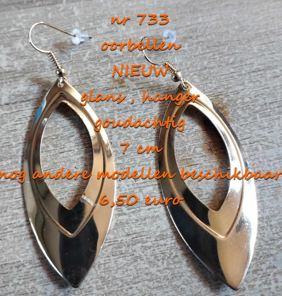 733. Bijou : boucles d'oreilles, NEUF, frais de port inclus, Neuf, Or, Autres matériaux, Pendantes