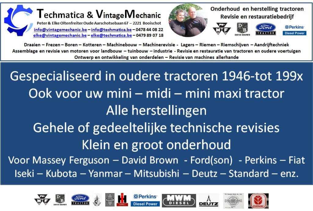 Ferguson David Brown Ford(Son)Perkins Revisie en onderhoud, Ophalen of Verzenden, Tot 80 Pk, Massey Ferguson, 2500 tot 5000