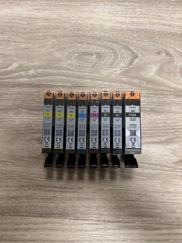 Set van 8 cartridges voor Canon 580- en 581-printers, Ophalen of Verzenden, Nieuw, Canon