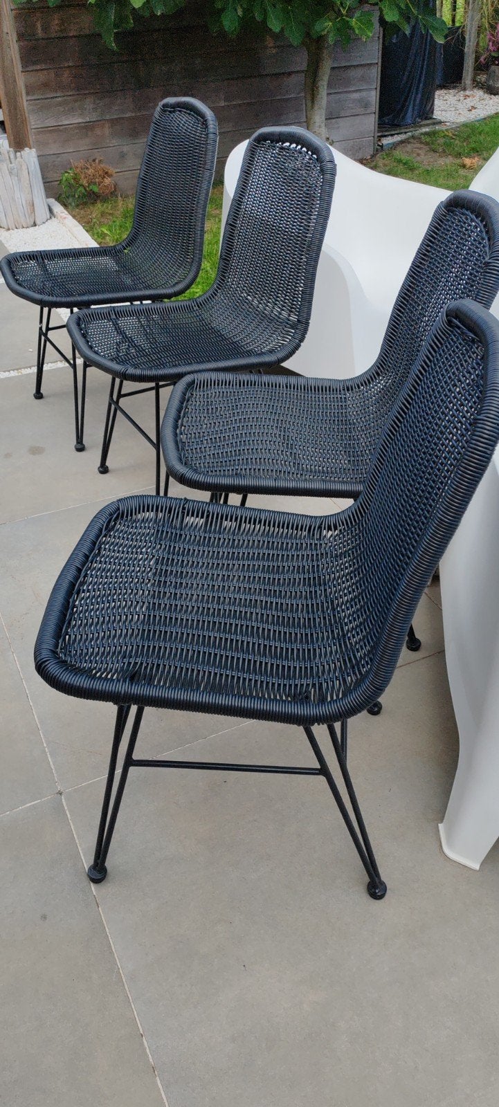 4 wicker stoelen, Ophalen