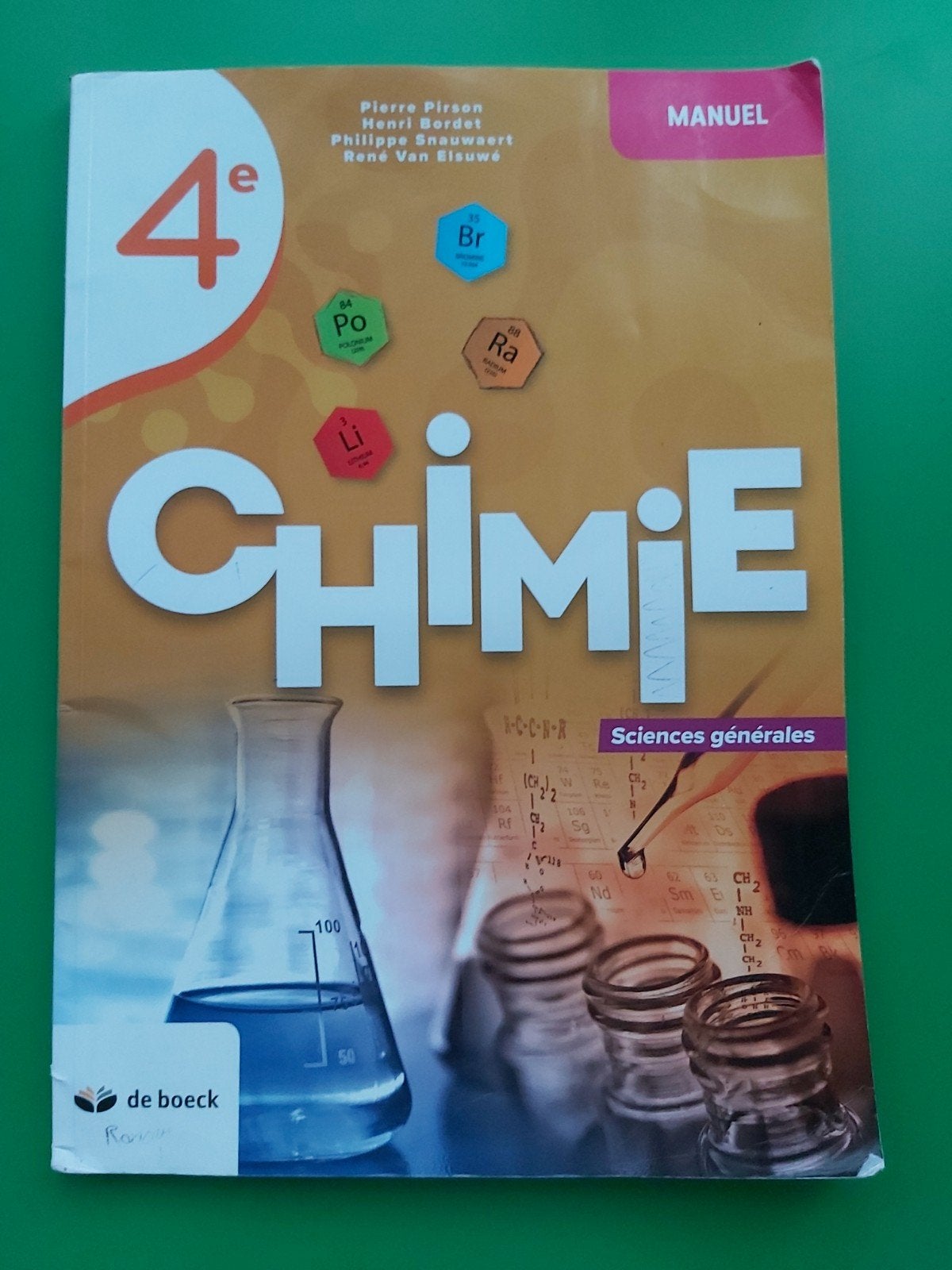 chimie 4ème secondaire, Enlèvement, Utilisé, Secondaire, Chimie