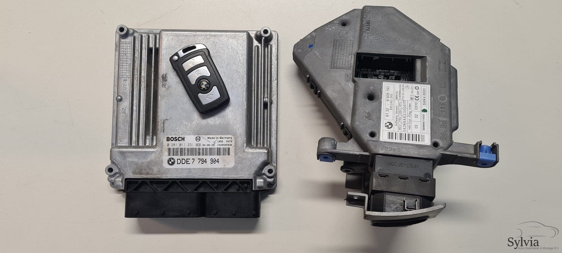 Startset Contactslot + ECU + CAS BMW 7 serie E65 730D motorc, Gebruikt, -, -, Ophalen of Verzenden