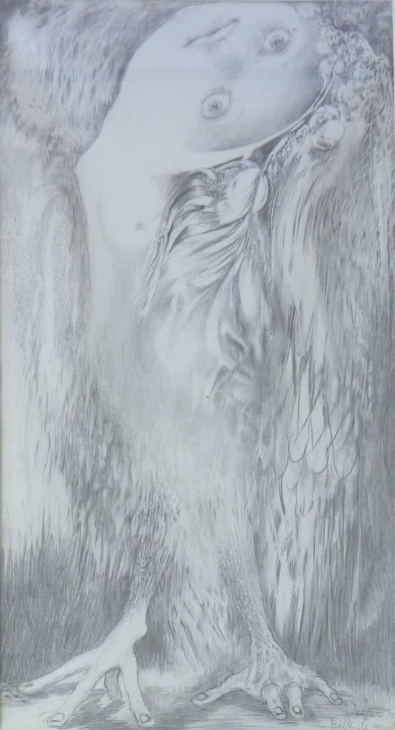 ROEL D'HAESE / BELLE DE NUIT / ORIGINEEL / 87x52cm / KADER, Antiek en Kunst, Ophalen