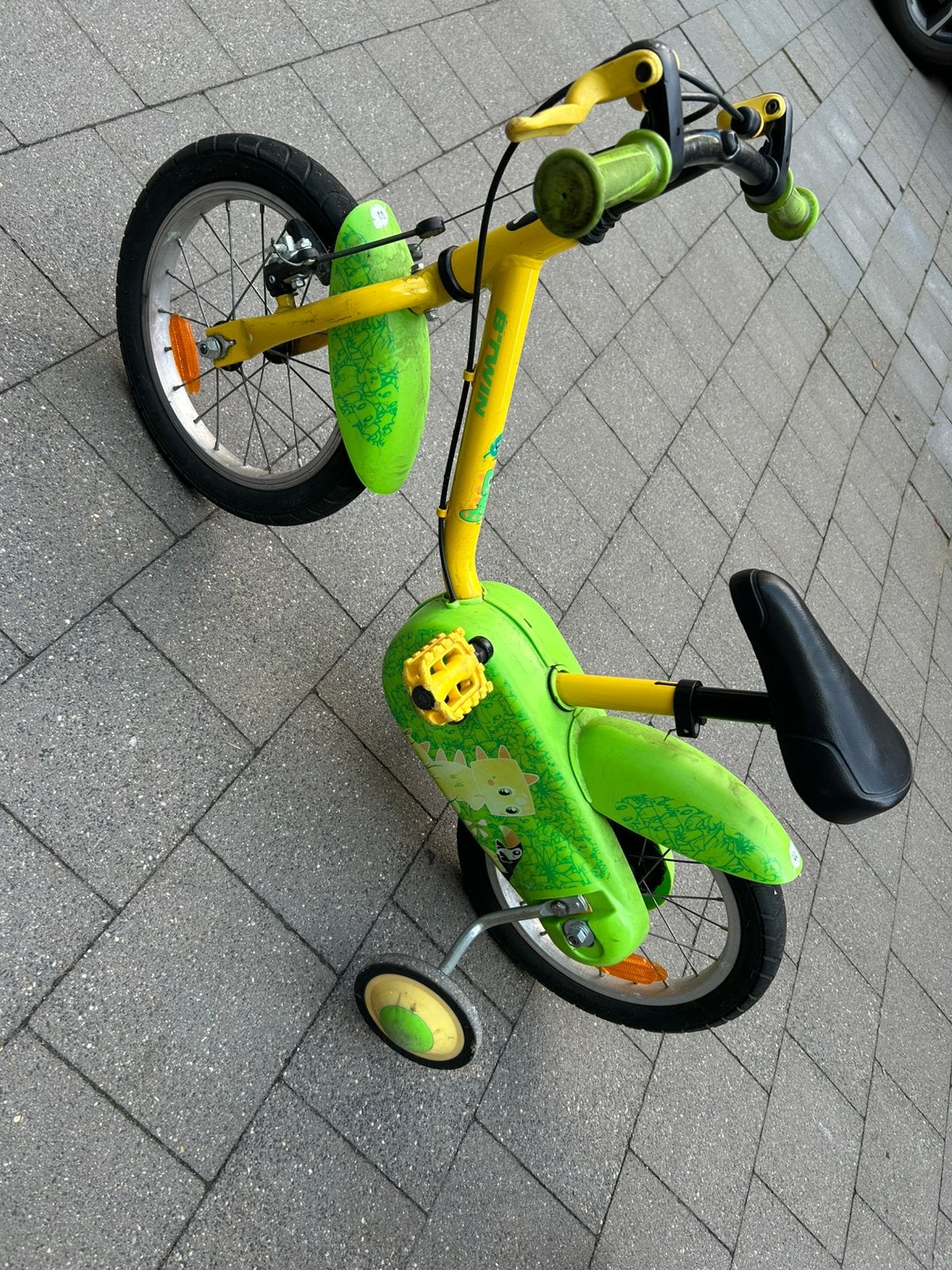 Kinderfiets 14 inch, Ophalen, Gebruikt, Minder dan 16 inch, Zijwieltjes