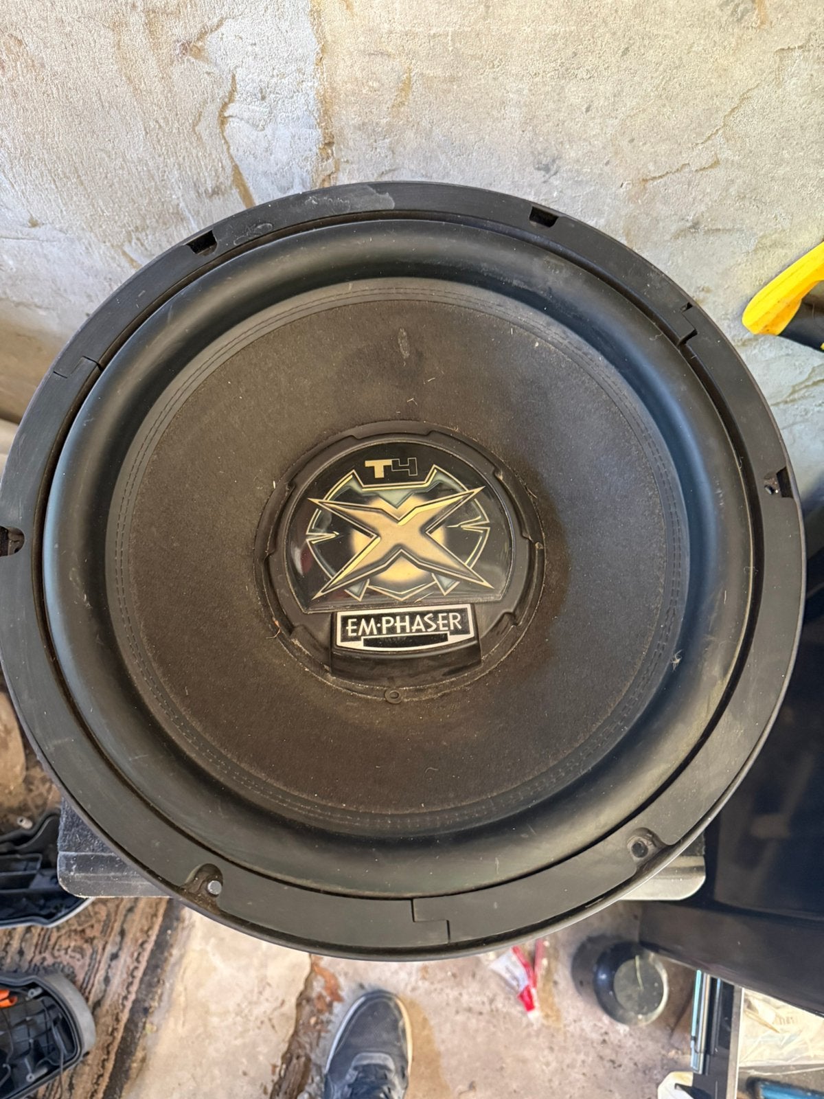 Woofer met kist , 1000rms, Ophalen, Gebruikt