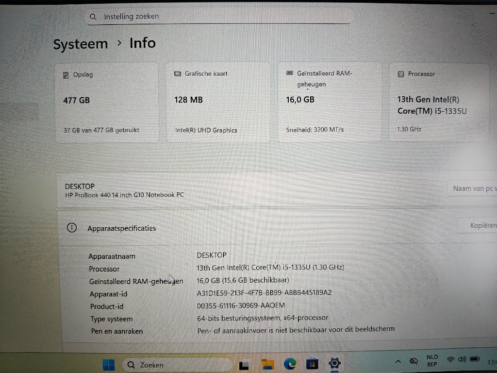 HP ProBook 440 G10 te koop, Computers en Software, Ophalen, Hp, 14 inch, Zo goed als nieuw