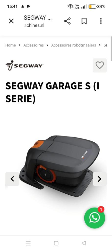 Garage segway robot, Tuin en Terras, Ophalen of Verzenden