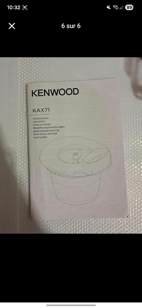 Sorbetière kenwood, Electroménager, Enlèvement