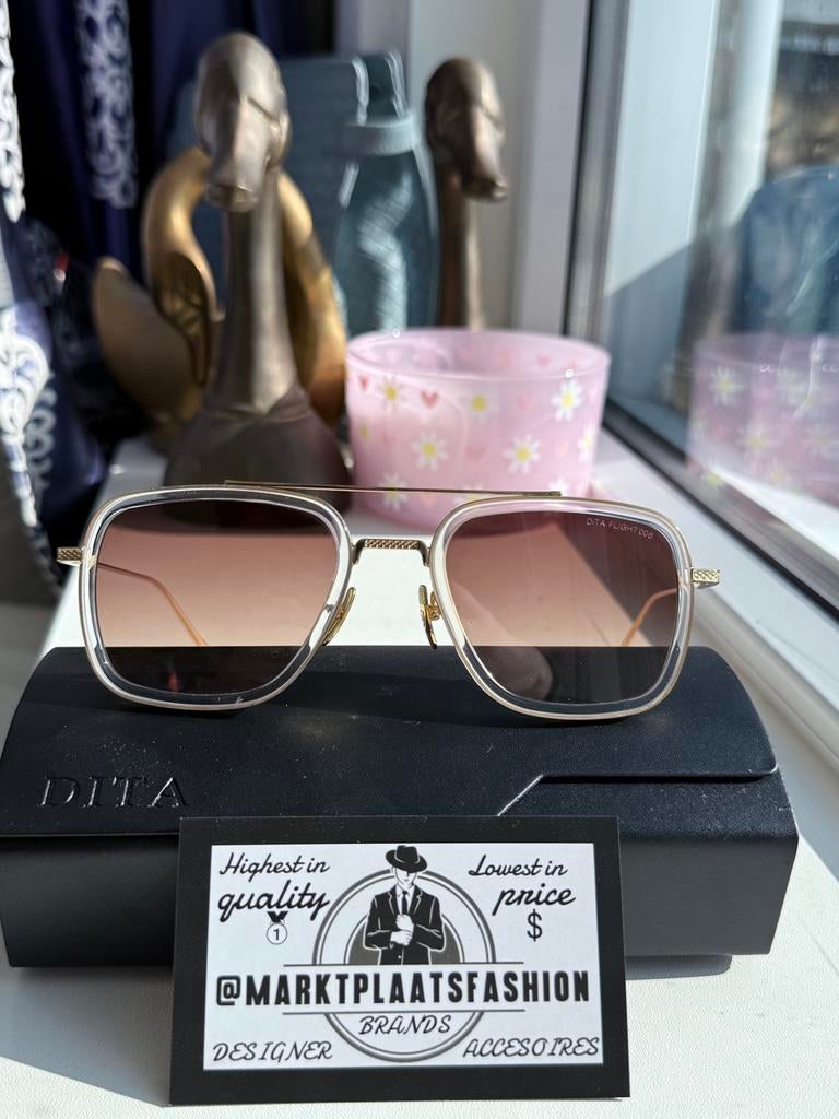 Dita zinnebril Flight 006, Ophalen of Verzenden, Zo goed als nieuw, Zwart, Zonnebril