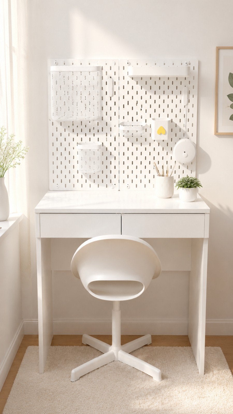 bureau met stoel, Huis en Inrichting, Ophalen of Verzenden, Wit