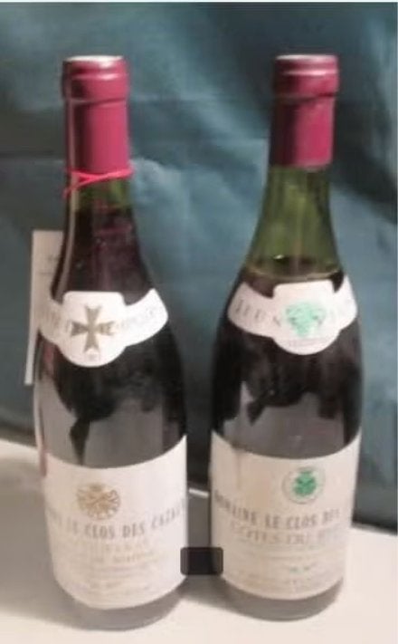 2x Côtes du Rhône - Domaine le clos des Cazaux - 1983, Collections, Enlèvement ou Envoi, Pleine, Comme neuf, Vin rouge