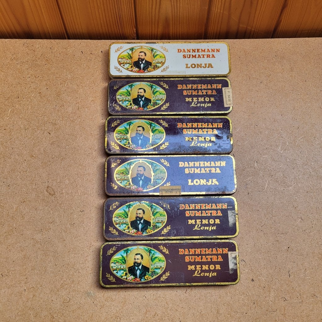 Lege sigarendoosjes Dannemann Sumatra Lonja (6 stuks), Ophalen of Verzenden, Gebruikt