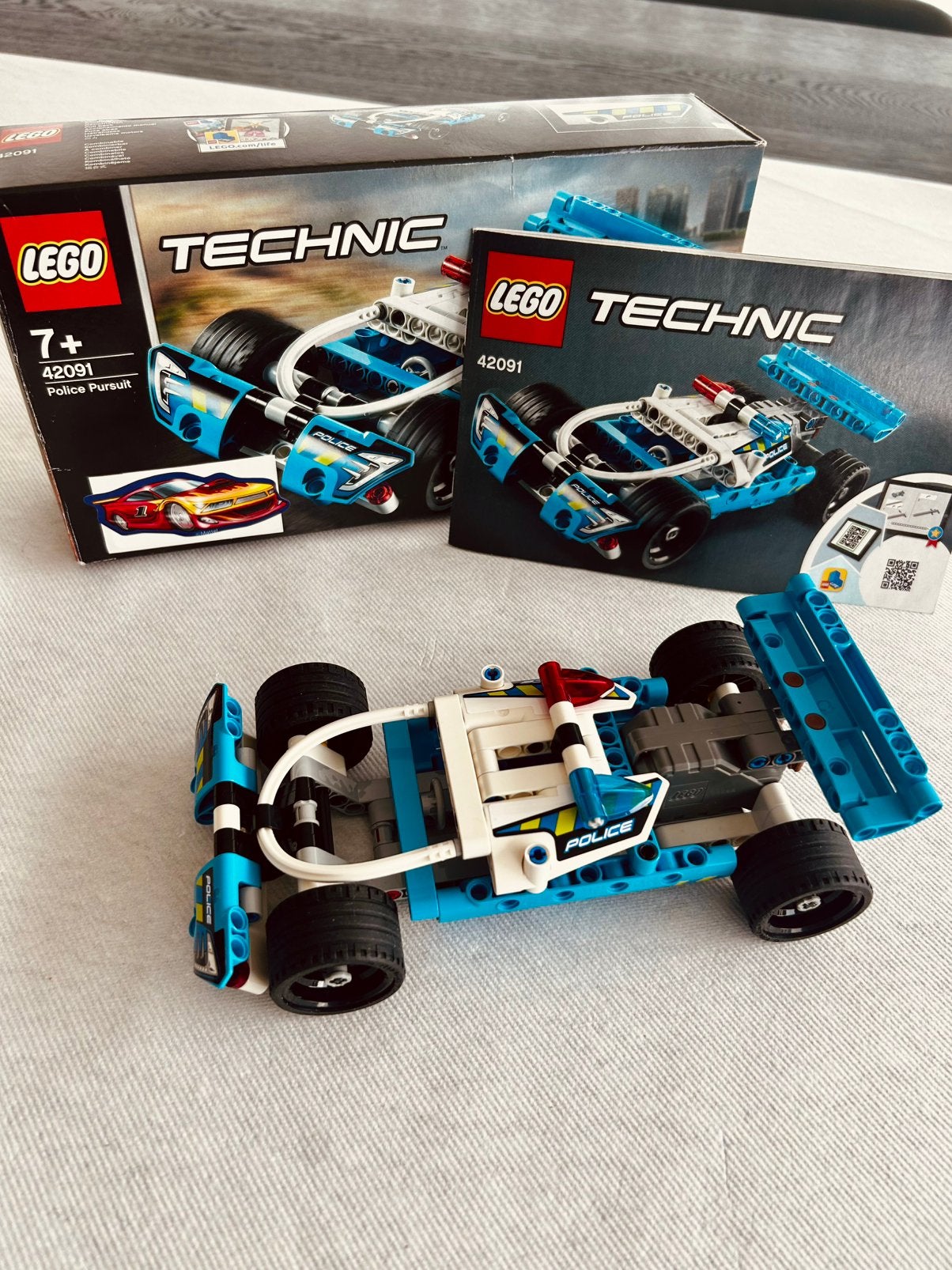 LEGO Technic 42091 Politie Achtervolging met doos & boekje, Enlèvement, Complet, Lego, Technic
