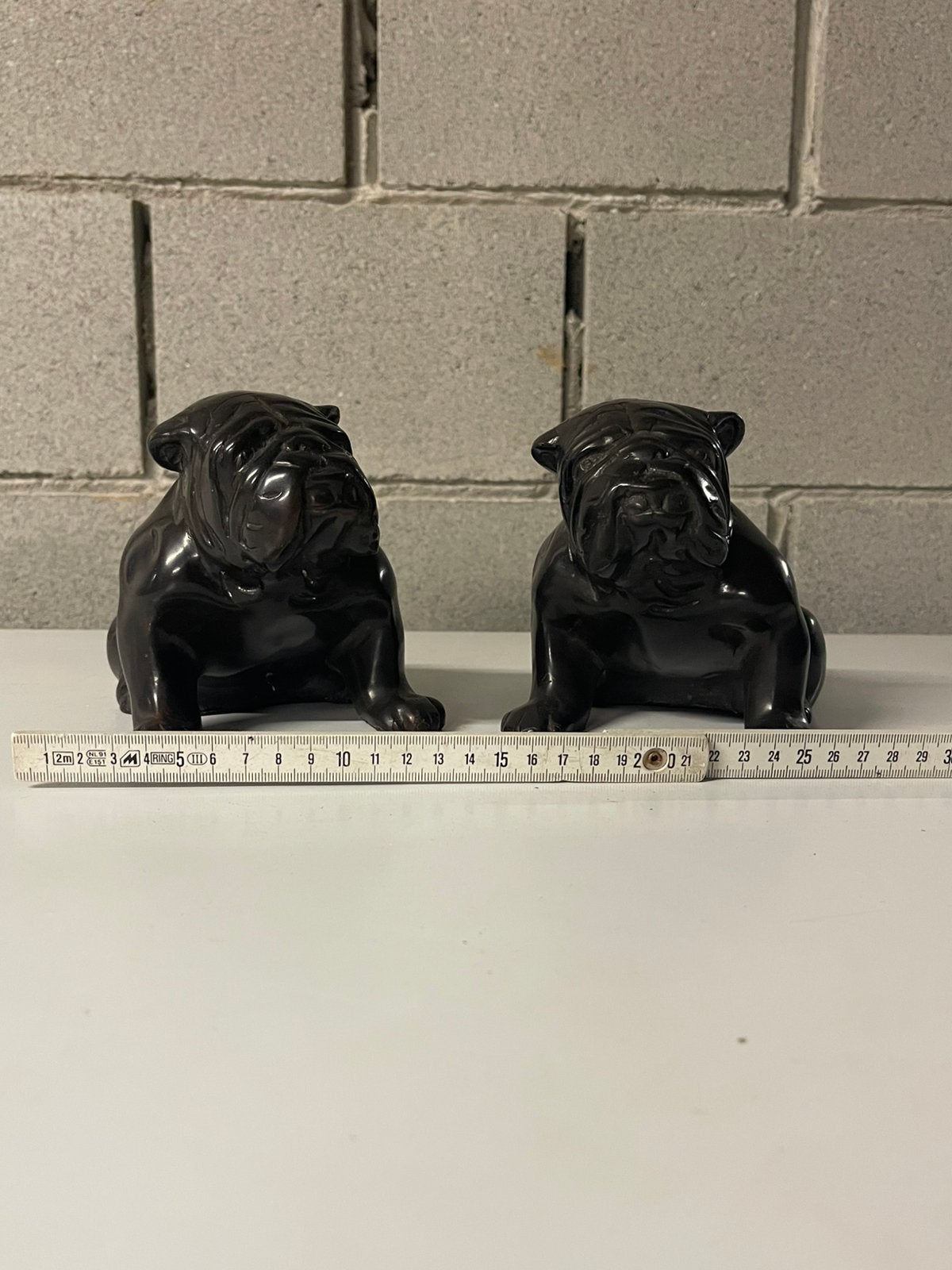 Paar honden bulldogs, Antiquités & Art, Enlèvement