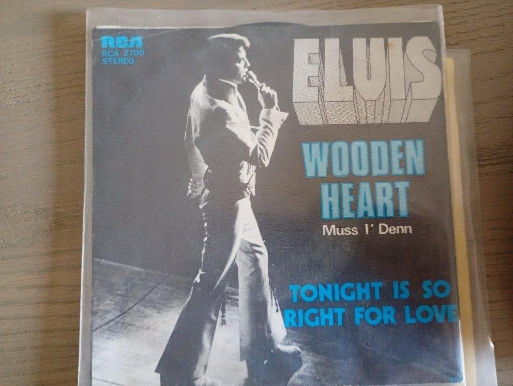 Elvis Presley - Wooden heart, Gebruikt, Verzenden, 7 inch, Fotohoes