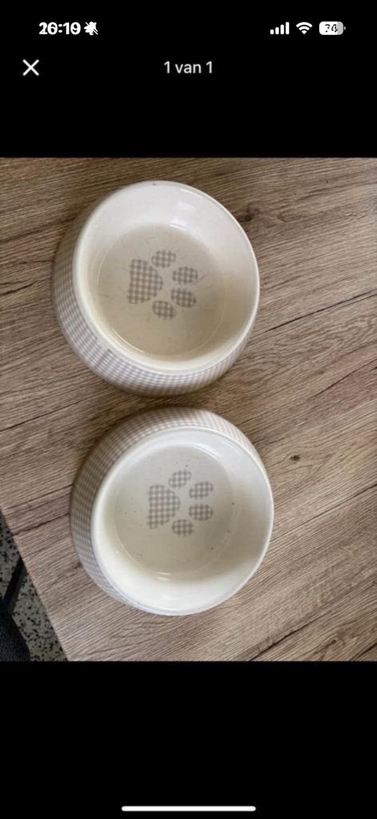 Eet en drink kommen hond keramiek, Dieren en Toebehoren, Ophalen, Gebruikt