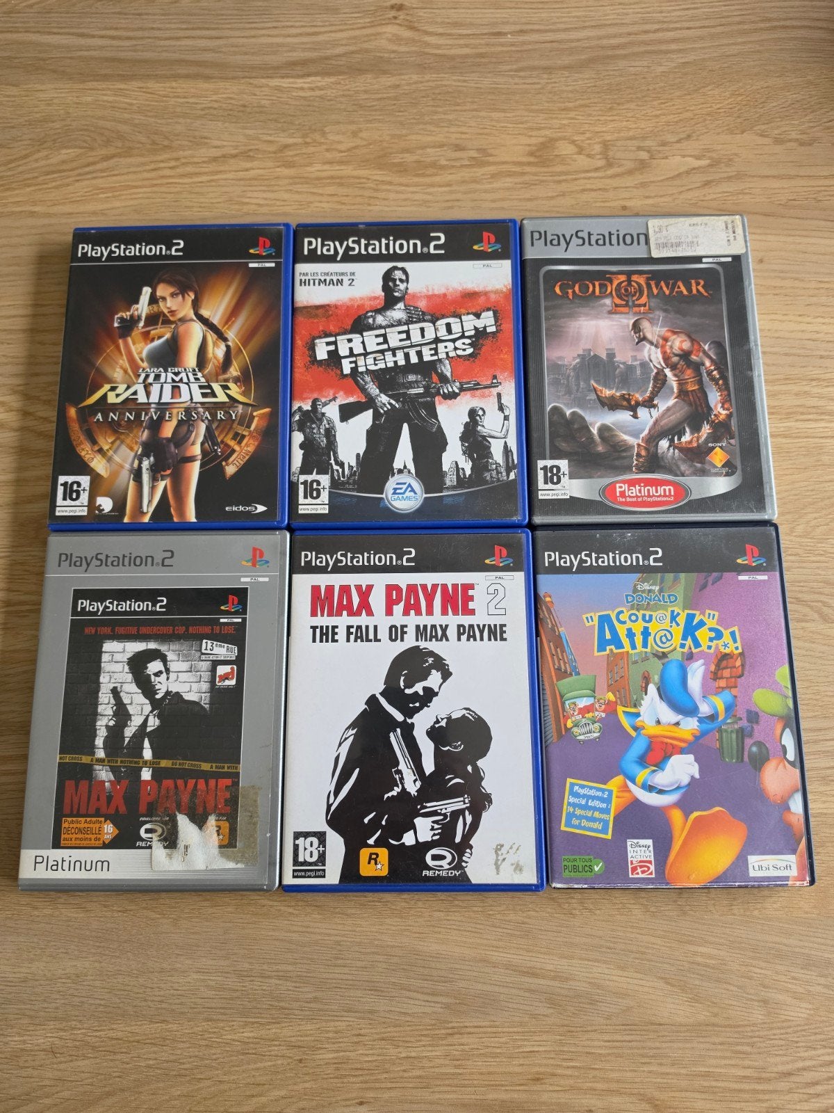 Lot 6 Jeux PS2 Complets (God of War 2, Max Payne 1&2, Tomb R, Consoles de jeu & Jeux vidéo, Enlèvement ou Envoi, Utilisé, Aventure et Action
