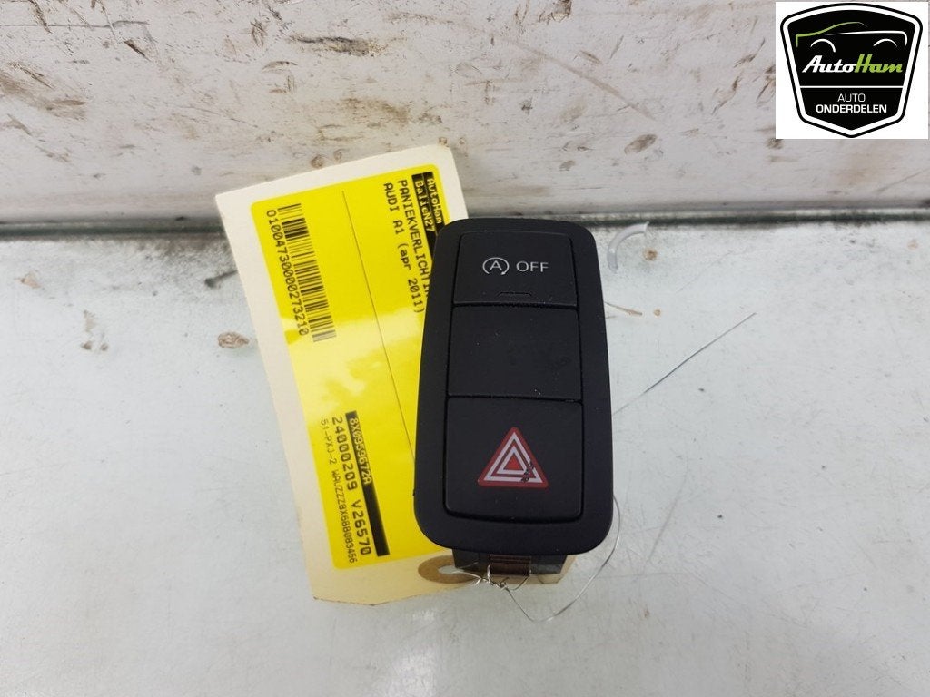 COMMUTATEUR DE FEUX DE DETRESSE Audi A1 (8X1 / 8XK), Dhr. J. Ham, Administratie@autoham.nl, Audi, Utilisé