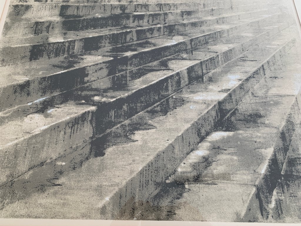 Hugo Heyrman - 'Wet (Museum) steps' - lithografie, Ophalen