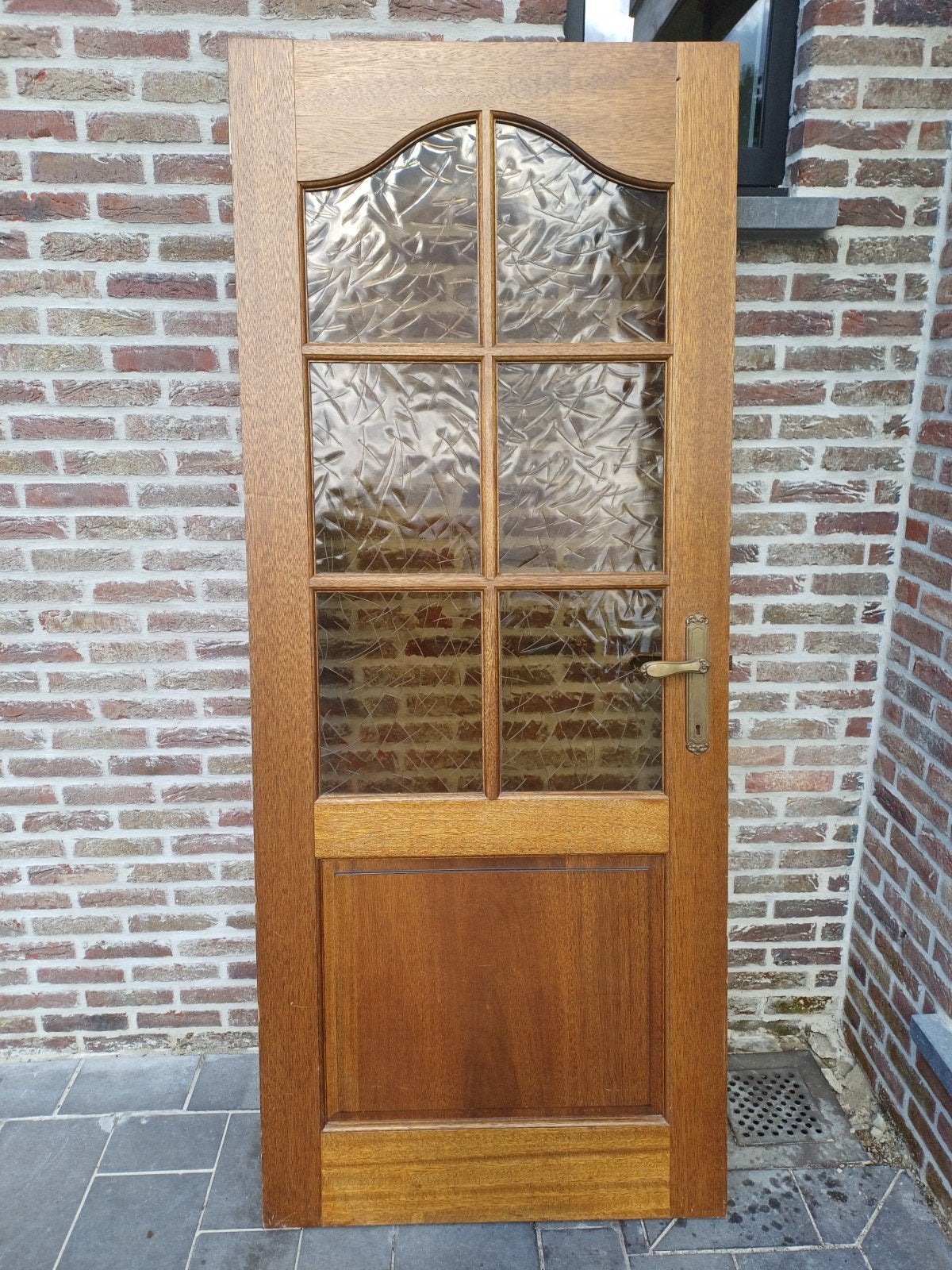 houten binnendeur met glas, Ophalen, Glas, Binnendeur