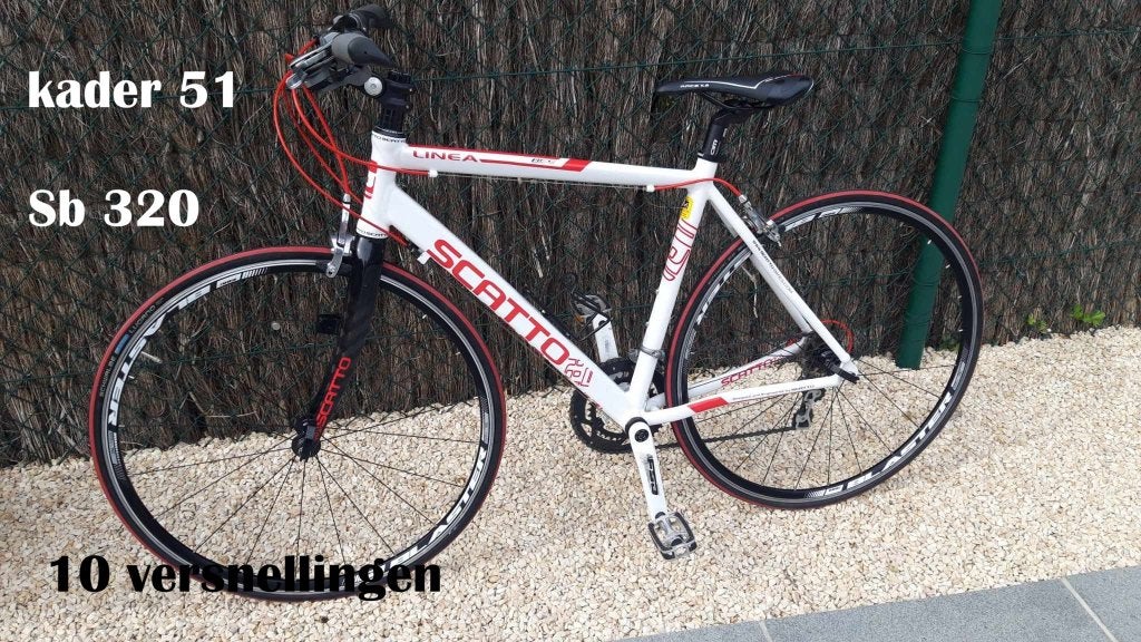 Koersfiets: Scatto Linea kader 51, 10 versnellingen, Autres marques, 10 à 15 vitesses, 49 à 53 cm, Comme neuf