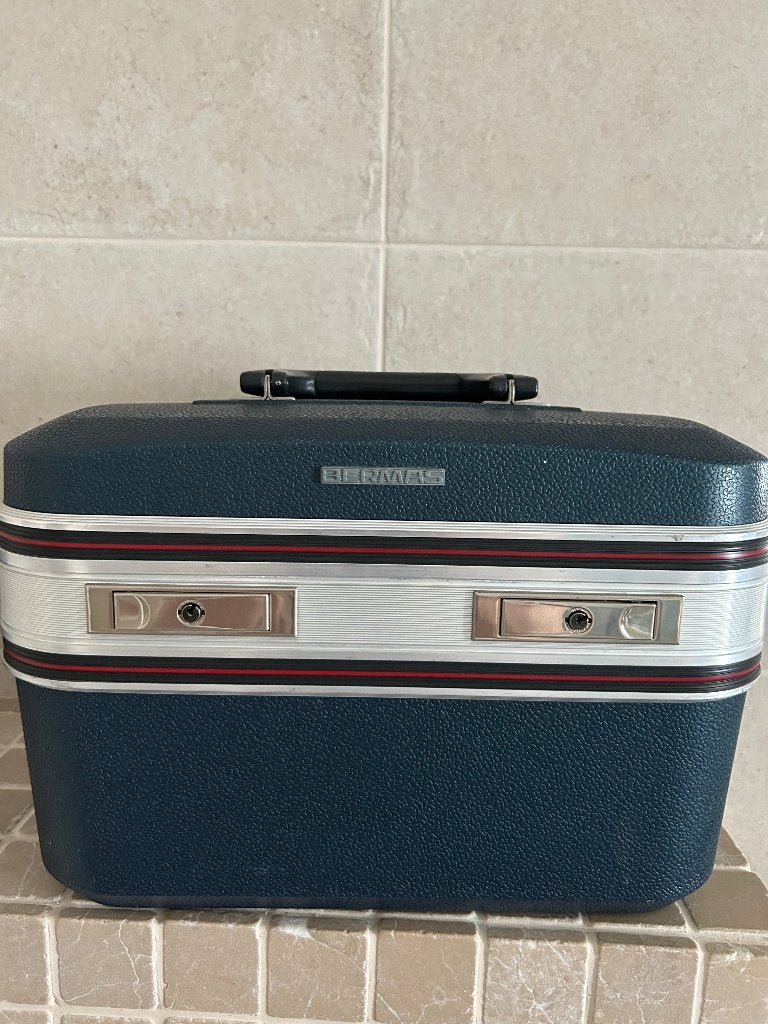 Vintage beautycase, Enlèvement ou Envoi, Comme neuf, Rigide, Avec serrure