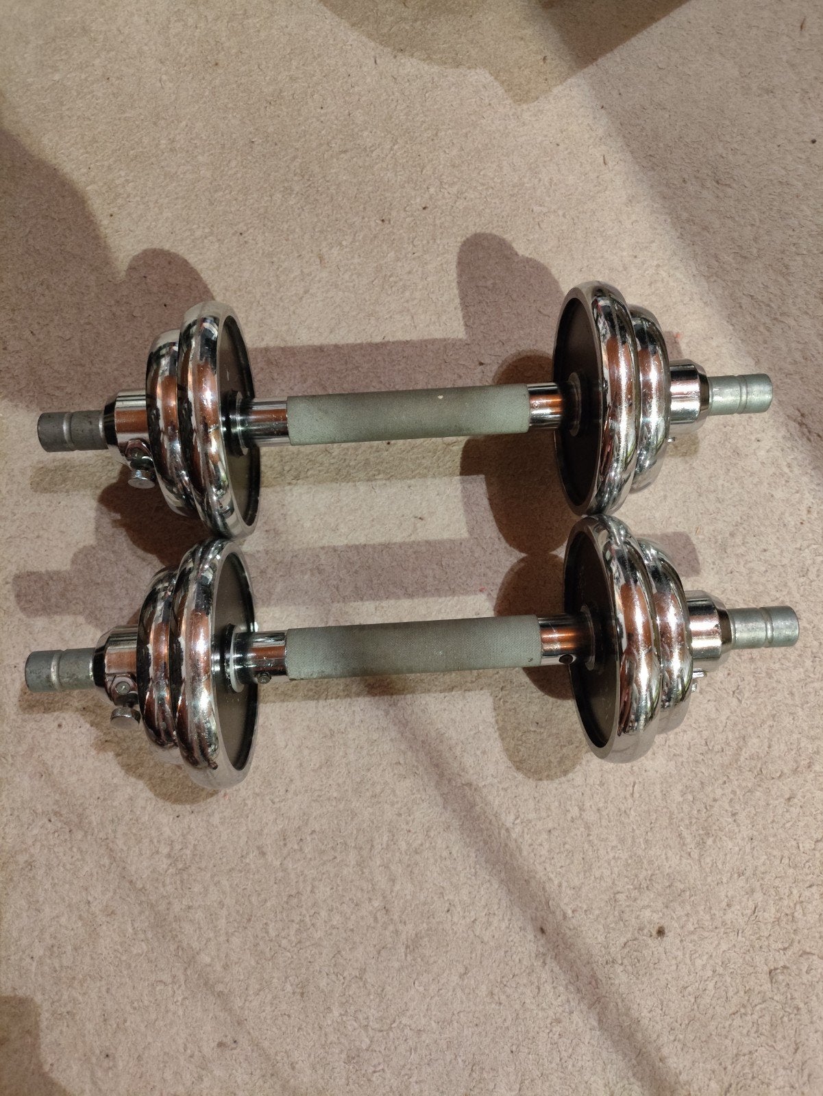 2 haltères 10kg, Enlèvement ou Envoi, Comme neuf, Haltère