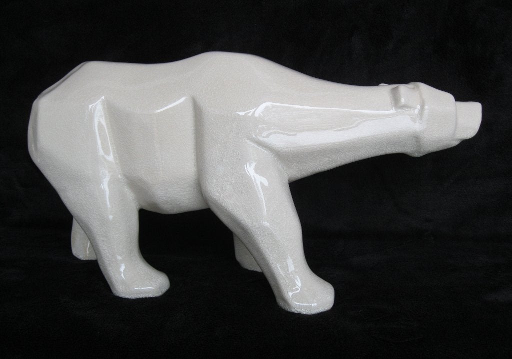 Grote Art Deco ijsbeer '1930., Antiquités & Art, Enlèvement