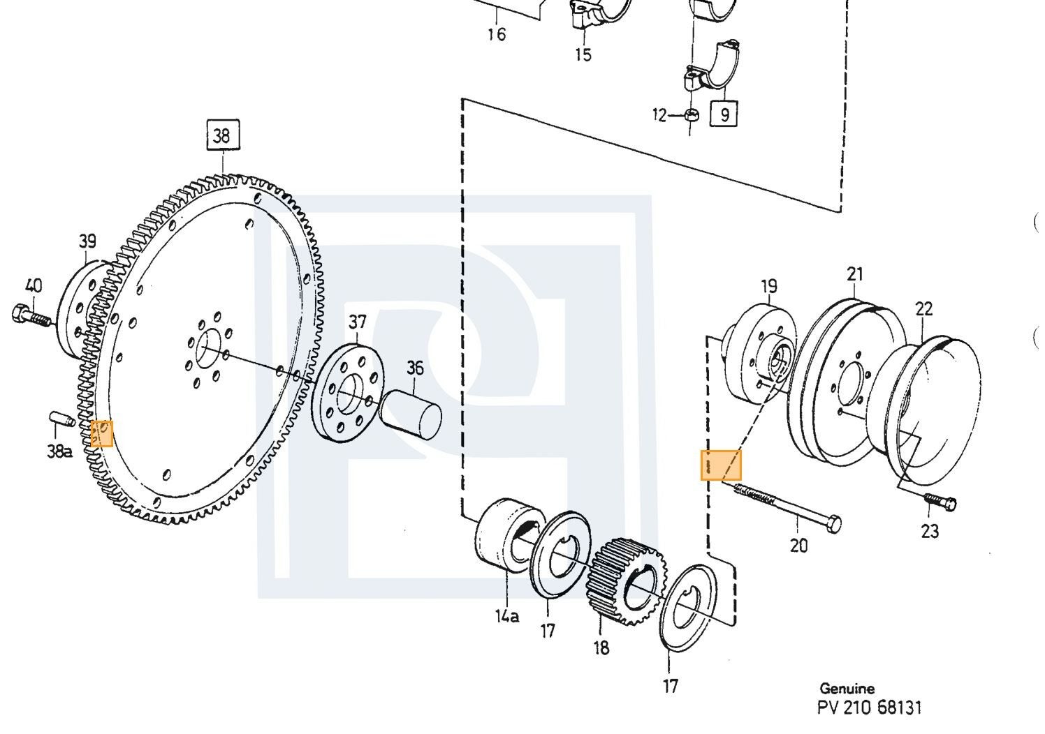 Volvo Poelie pulley krukas B19-B21+B23 -1984 240+260+740 Vol, Ophalen of Verzenden, Nieuw