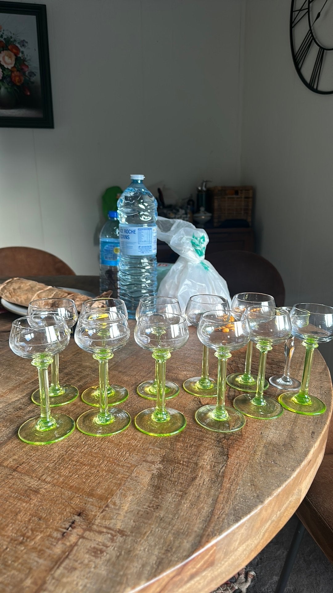 11 stuks uranium glazen, Antiek en Kunst, Ophalen