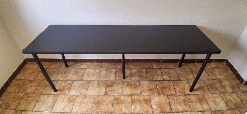 Table, 200x60, noir, Linnmon / Adils, Autres types, Autres matériaux, Utilisé, IKEA